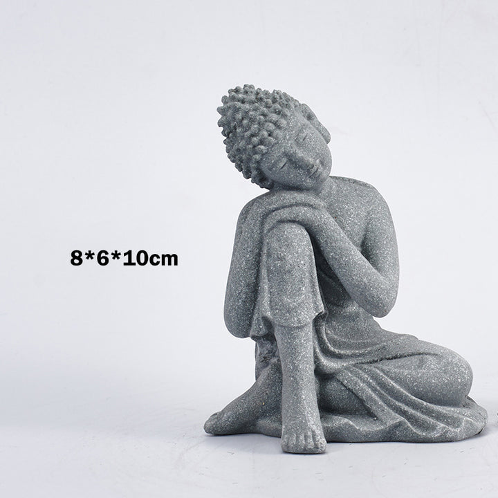 Buddha Stones Sitting Meditation Buddha Blessing Compassion Decoration - image 9