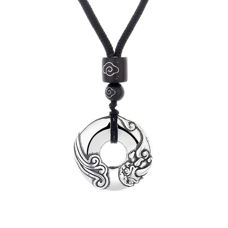 Buddha Stones PiXiu Peace Buckle Copper Wealth Necklace Pendant - image 5