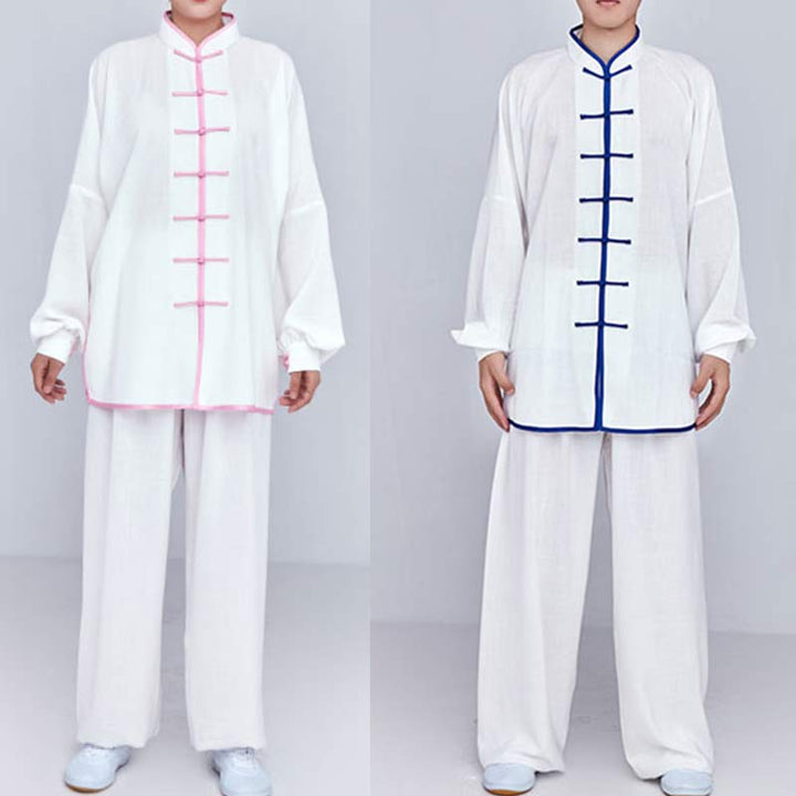 Buddha Stones Meditation Zen Prayer Spiritual Tai Chi Qigong Practice Unisex Embroidery Clothing Set