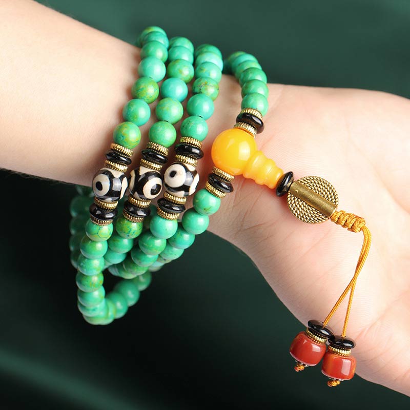 Tibetan Turquoise Mala Balance Necklace Bracelet - image 3
