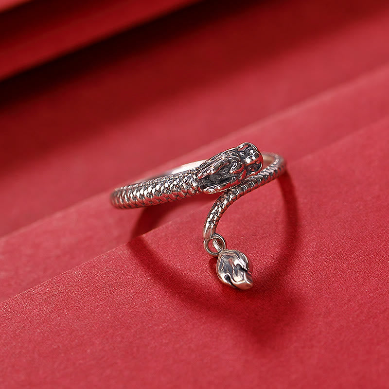 Buddha Stones 925 Sterling Silver Vintage Year of the Dragon Luck Protection Strength Adjustable Ring - image 19