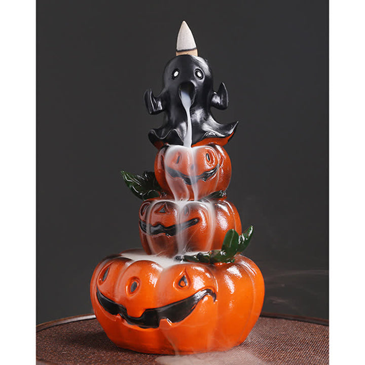 Halloween Pumpkins Ghost Resin Backflow Smoke Fountain Incense Burner Decoration - image 10