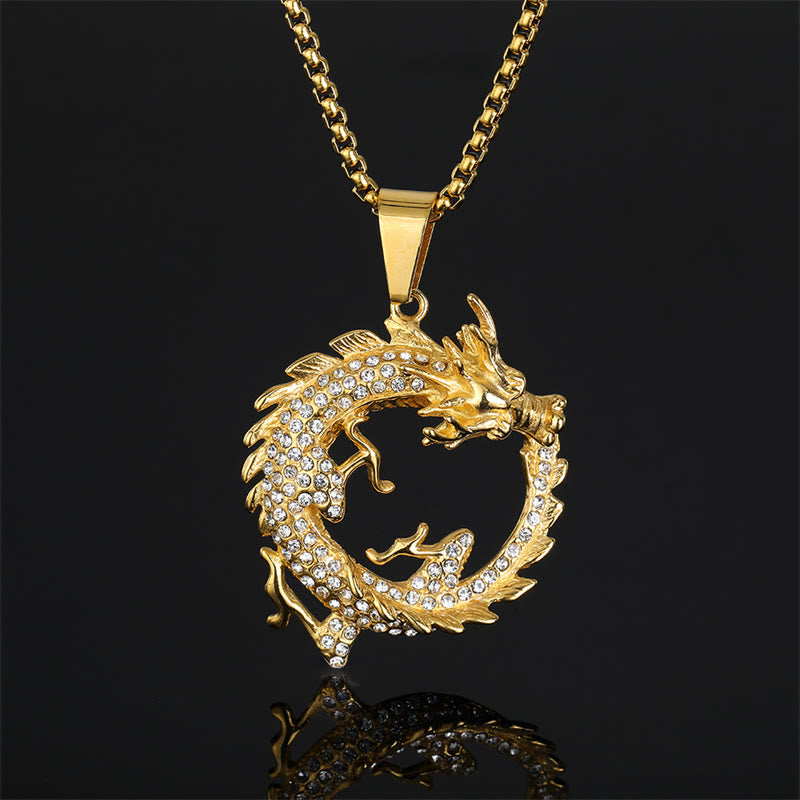 Buddha Stones Chinese Zodiac Dragon Pattern Success Necklace Pendant - Dragon(Protection♥Success) - image 1
