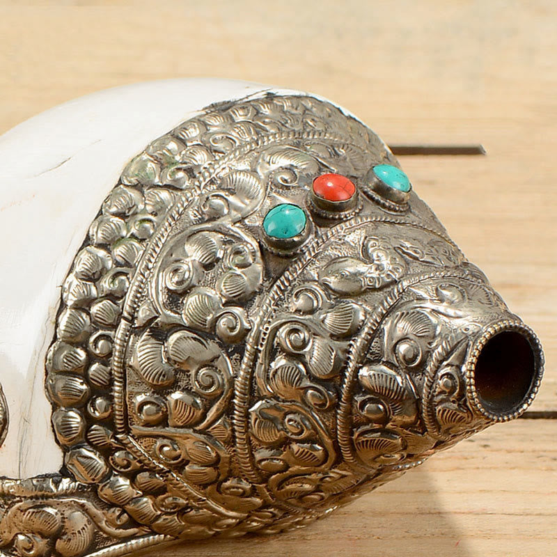 Tibetan Natural Shankha Conch Shell Seashell Wealth Lucky Home Decoration - image 15
