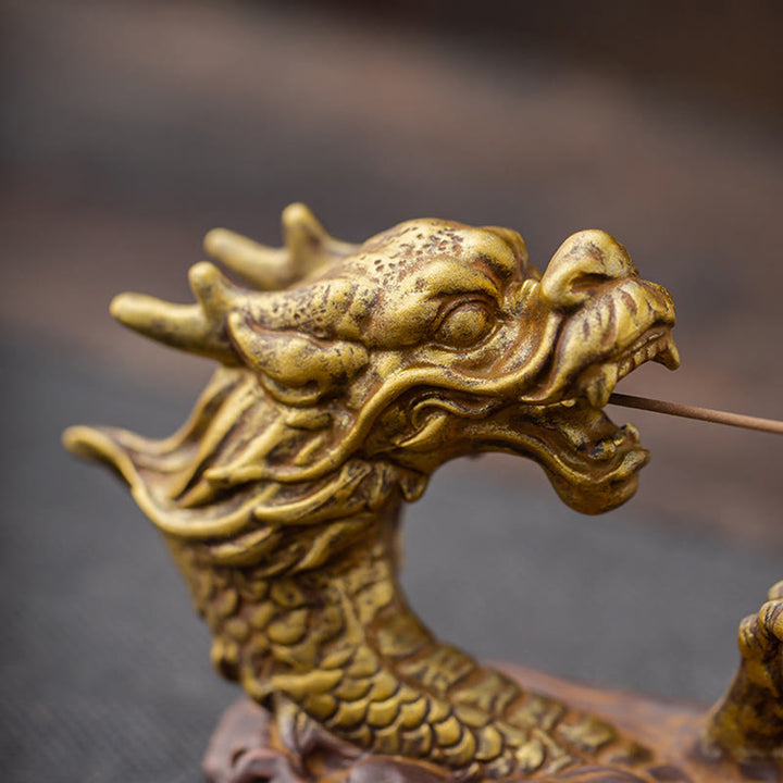 Buddha Stones Dragon Protection Ceramic Stick Incense Burner Decoration - image 5