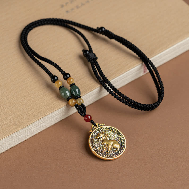 12 Chinese Zodiac Blessing Wealth Fortune Necklace Pendant - Dog - image 23