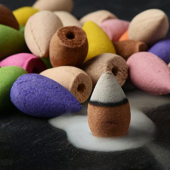 Buddha Stones Lotus Bergamot Healing Incense Burner - 50 cones per pack (Random mix scents) - image 9