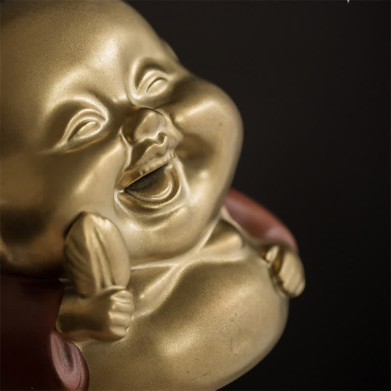 Little Buddha Laughing Buddha Ceramic Healing Incense Burner - image 11