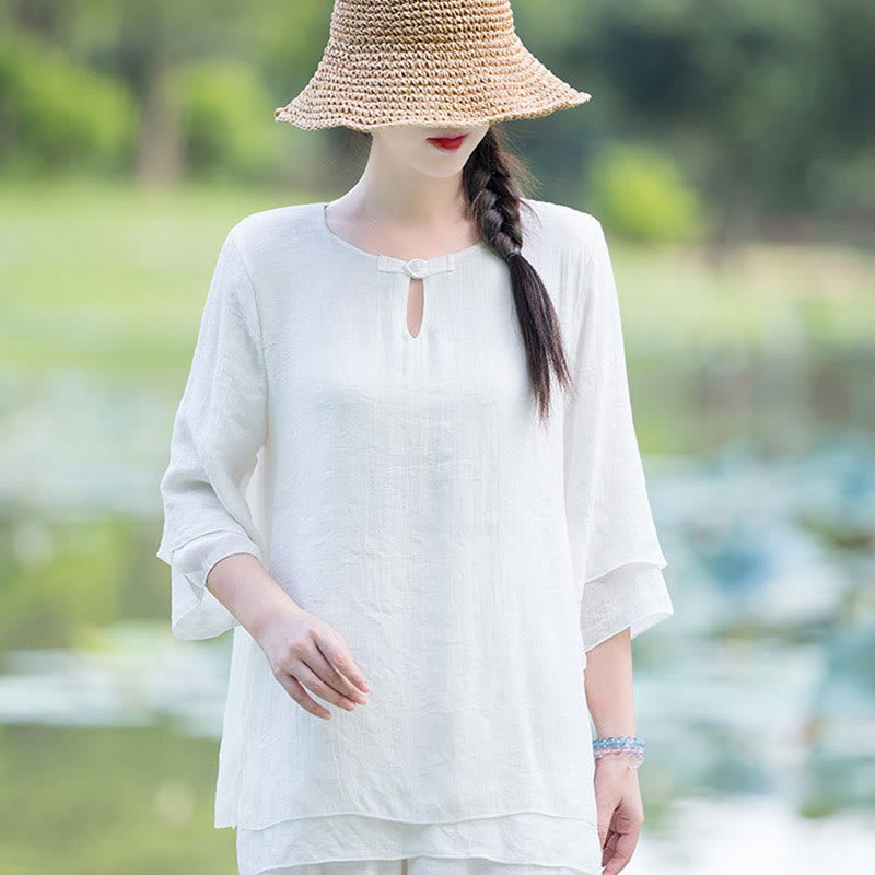 Tai Chi Meditation Prayer Zen Spiritual Morning Practice Clothing Women's Set - image 10