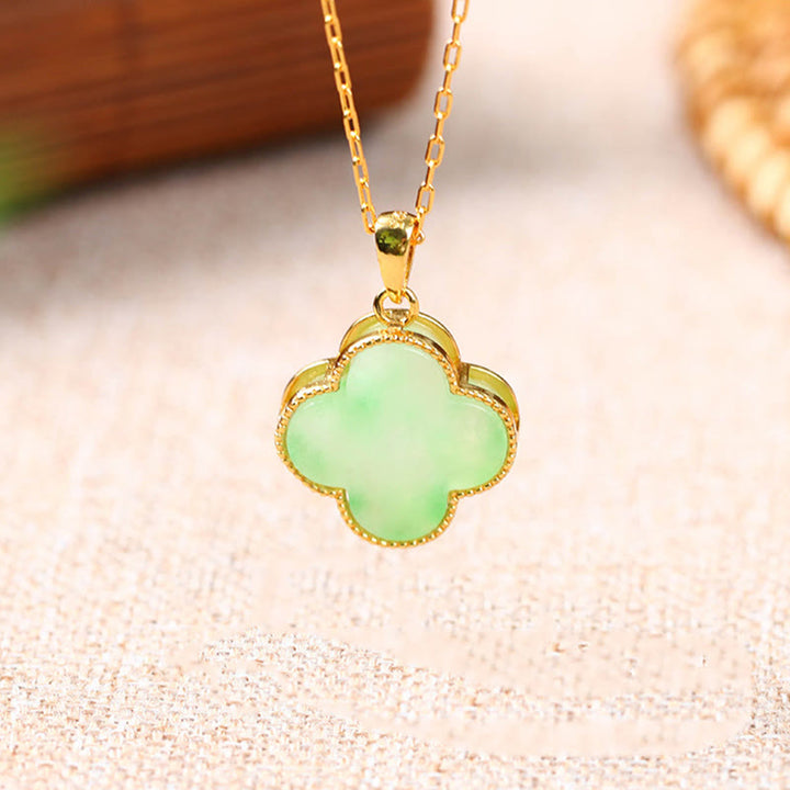 Buddha Stones "May Luck and Joy Be With You" Jade Necklace Includes Gift Message Card - image 3