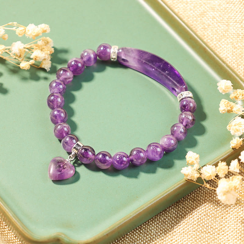 Buddha Stones "All the best for Calm and Wisdom" Amethyst Love Bracelet Includes Gift Message Card - image 8