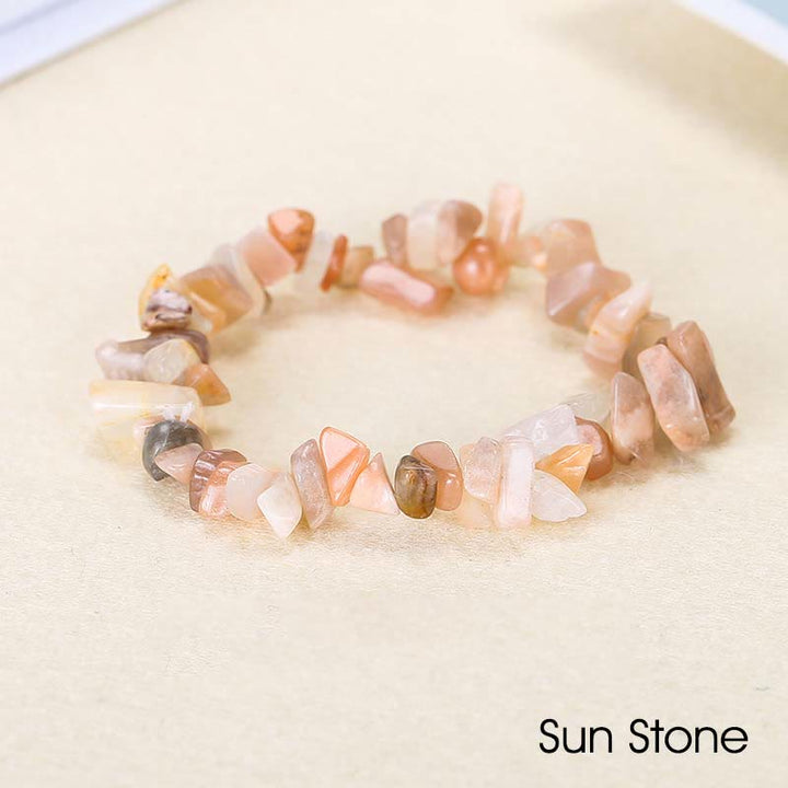 Natural Irregular Shape Crystal Stone Warmth Soothing Bracelet