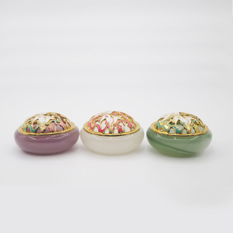 Buddha Stones Nine Tailed Fox Liuli Crystal Healing Meditation Incense Burner - image 17