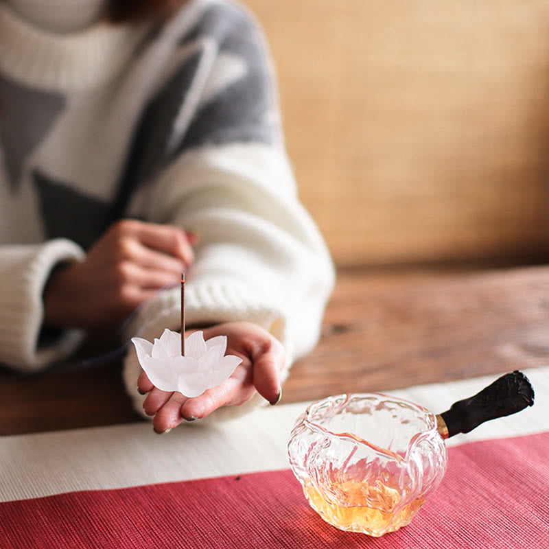 Mini Lotus Liuli Crystal Healing Meditation Stick Incense Burner - image 13