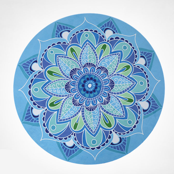 Buddha Stones Lotus Mandala Pattern Foldable Yoga Meditation Seat Mat Home Decoration - Mandala - LightSkyBlue - image 10