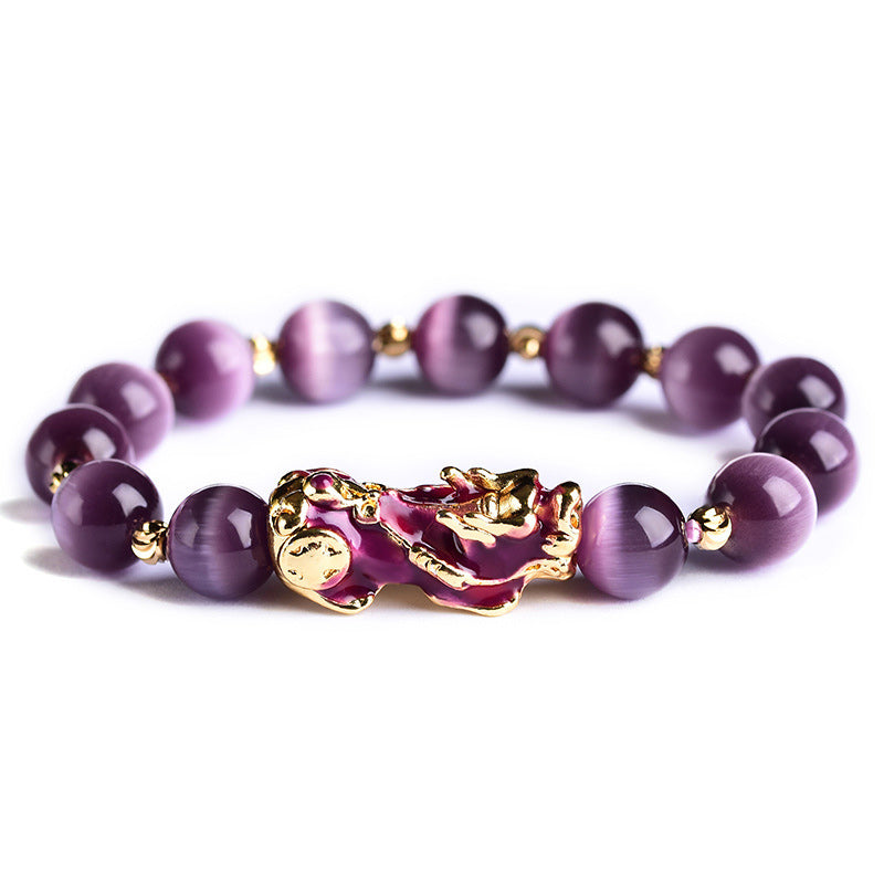 Buddha Stones Pixiu Cat Eye Wealth Bracelet - 1 - image 0