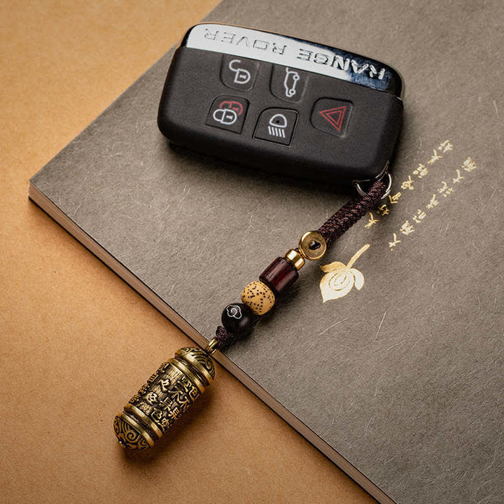 Heart Sutra Copper Key Chain