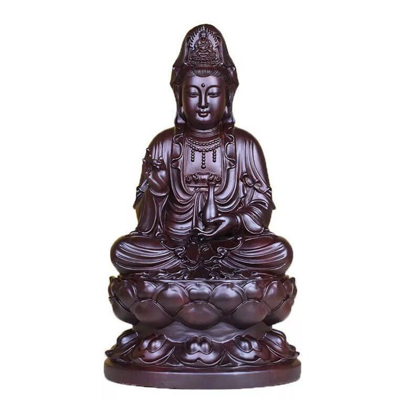 Avalokitesvara Ebony Lotus Harmony Blessing Home Decoration