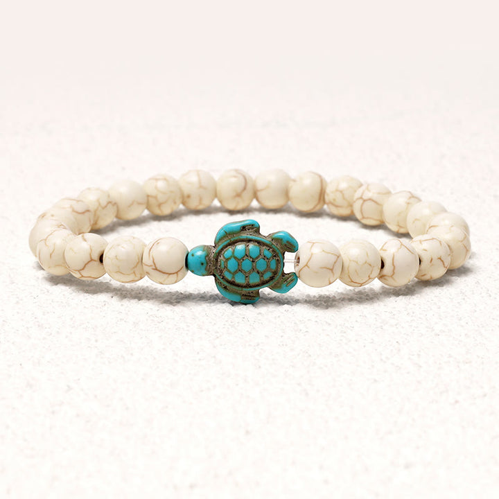 Buddha Stones Natural Stone Sea Turtle Turquoise Blessing Bracelet