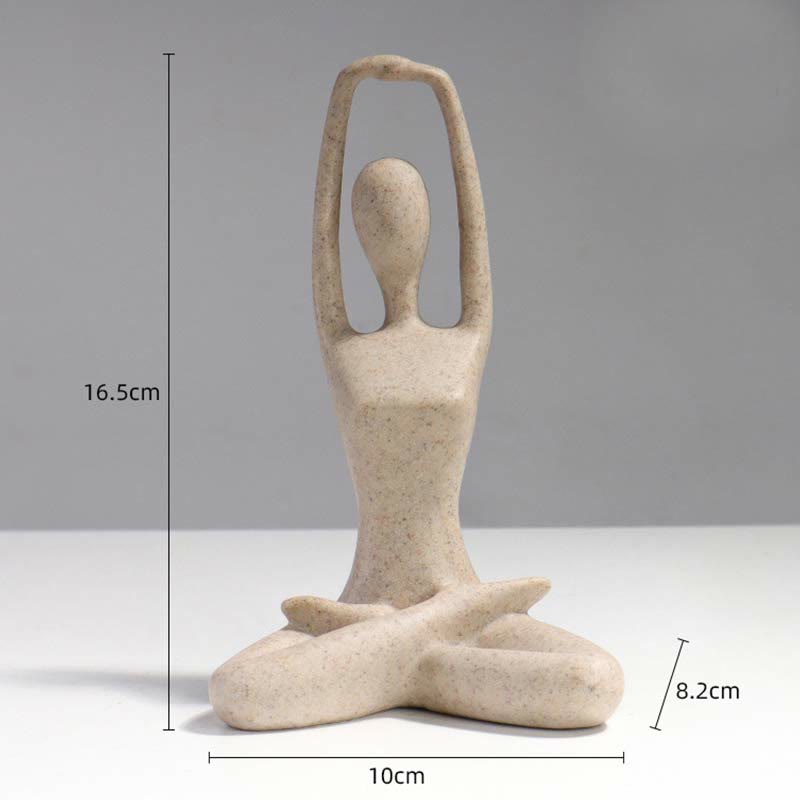 Abstract Yoga Meditating Exercise Resin Spiritual Figurine Sculpture Desk Decoration