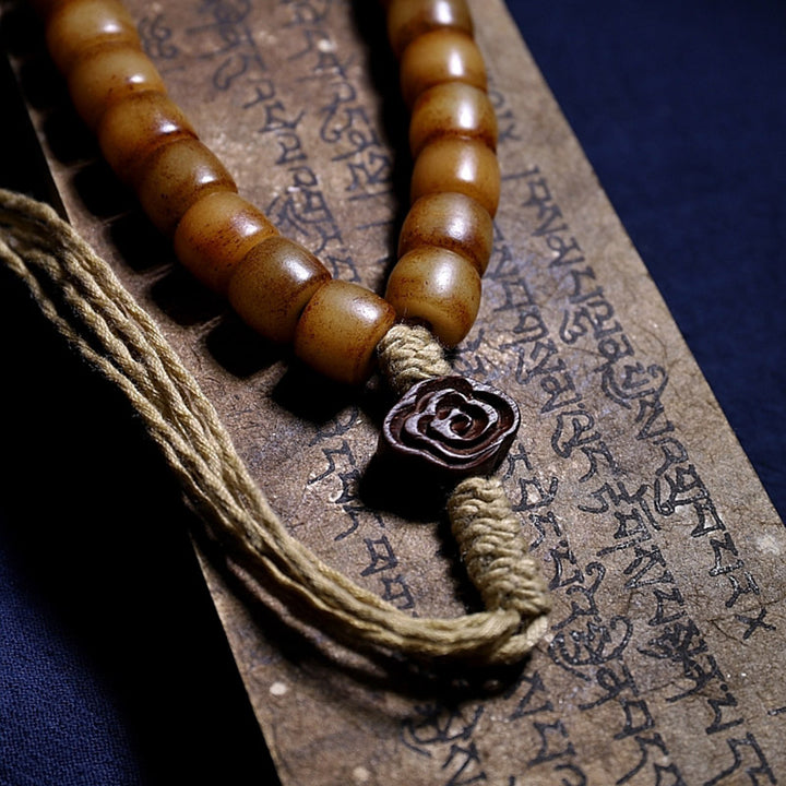 Tibetan Yak Bone Balance Strength Wrist Mala