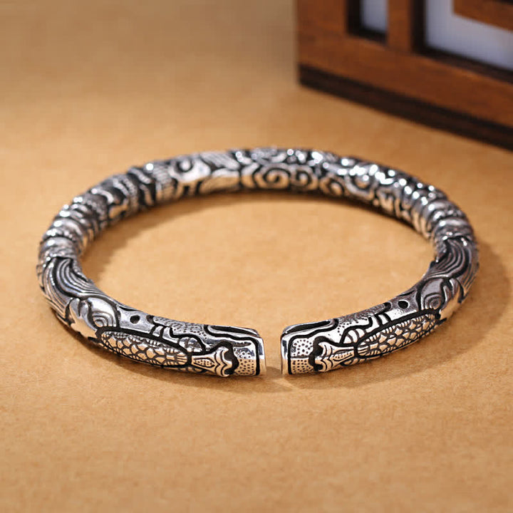 Dragon Head Carved Luck Bracelet Bangle