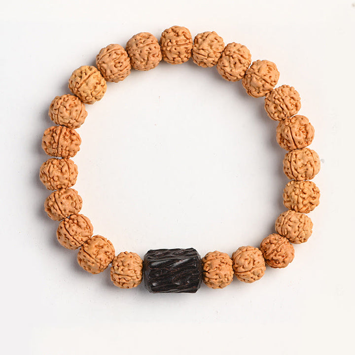 Buddha Stones Tibet Rudraksha Bodhi Seed Wealth Auspiciousness Bracelet