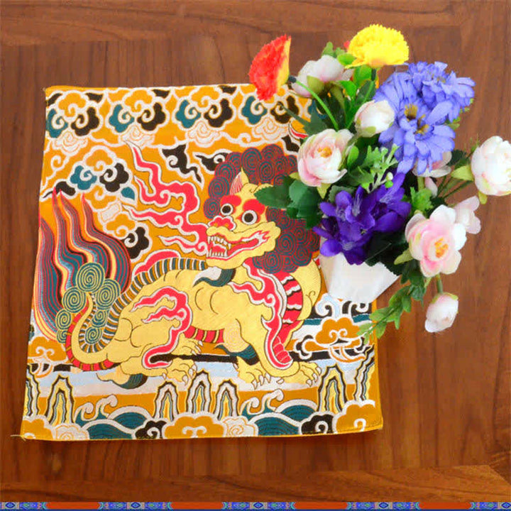 Fengshui Kirin Prayer Altar Mat Healing Meditation Auspicious Symbol Mat