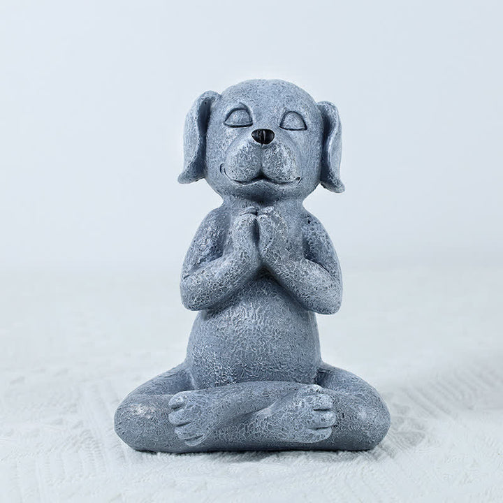 Meditating Zen Dog Cat Frog Decoration