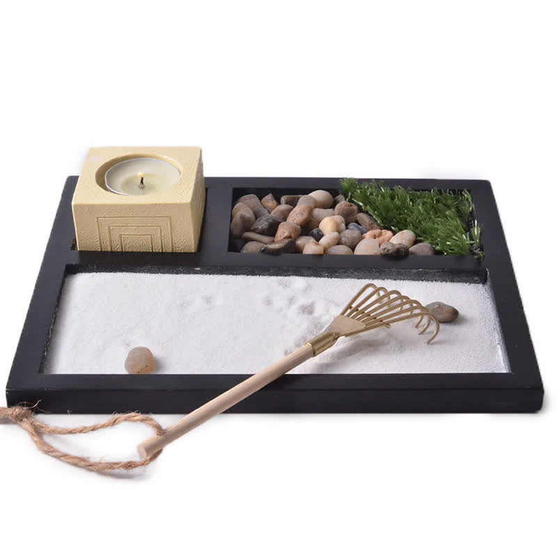 Buddha Stones Grass Rocks Landscape Enlightenment Meditation Zen Garden Home Decoration