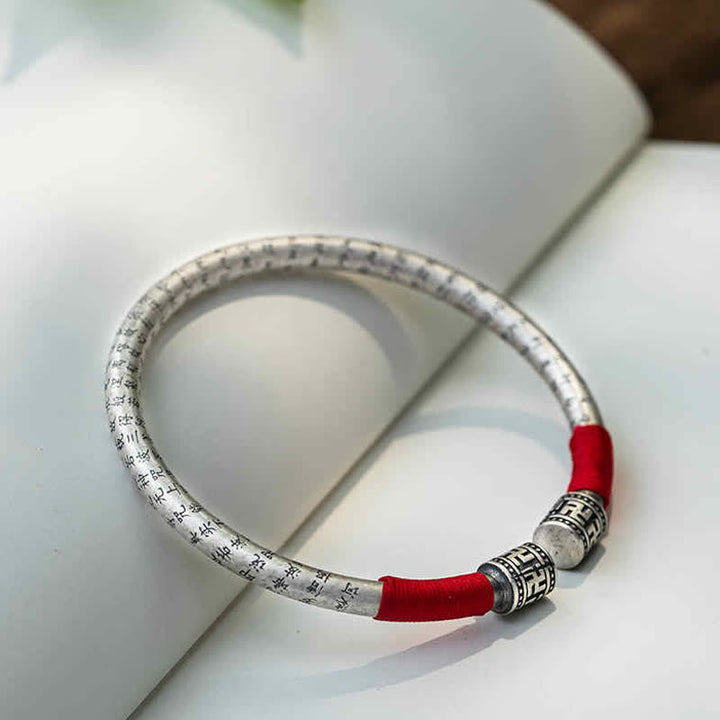 Buddha Stones Tibet Om Mani Padme Hum Luck Red String Bracelet Bangle