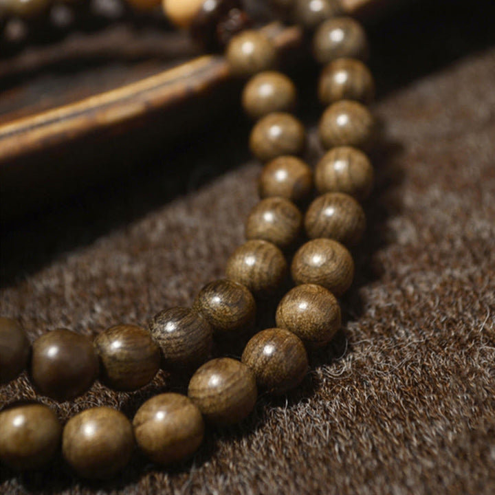 Tibetan Sandalwood Protection Charm Mala Bracelet