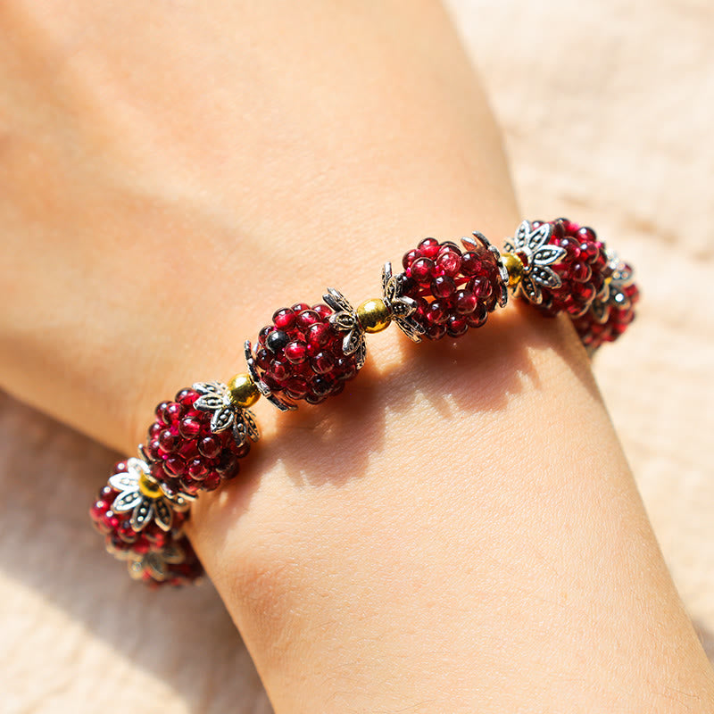 Buddha Stones Natural Garnet Healing Bracelet