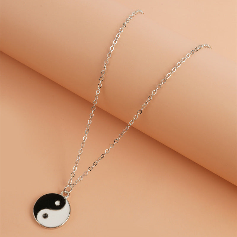 2Pcs Yin Yang Harmony Balance Necklace Pendant