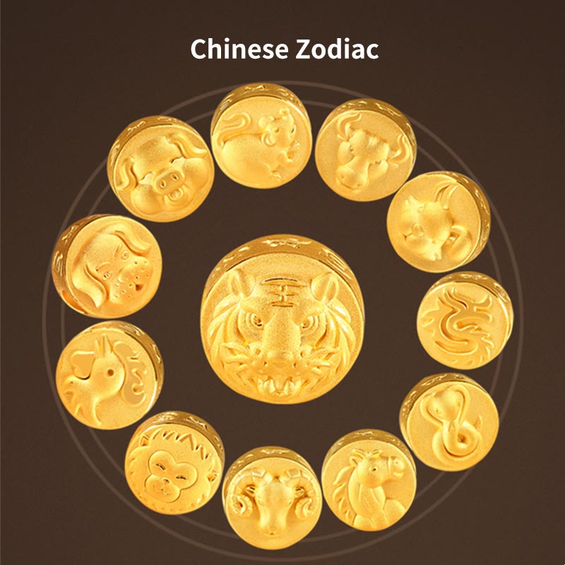 Buddha Stones 999 Gold Chinese Zodiac Auspicious Matches Om Mani Padme Hum Luck Handcrafted Bracelet