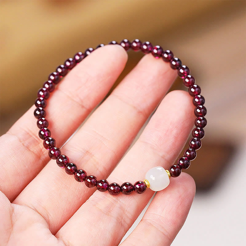 Buddha Stones Natural Garnet Jade Bead Purification Bracelet