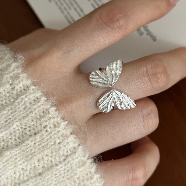 Buddha Stones 925 Sterling Silver Butterfly Love Freedom Ring