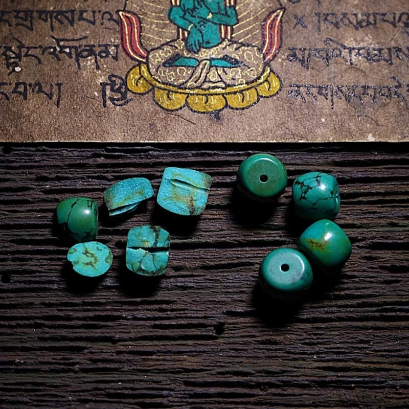 Buddha Stones Tibetan Yak Bone Dzi Bead Turquoise Keep Away Evil Spirits Bracelet