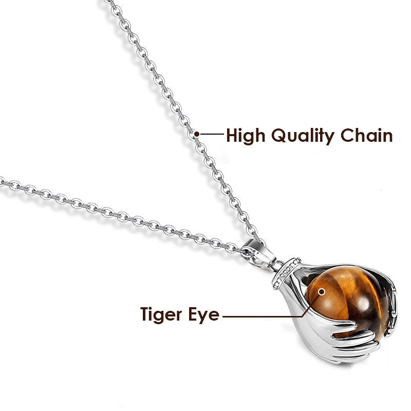 Buddha Stones Tiger's Eye Healing Gemstone Necklace