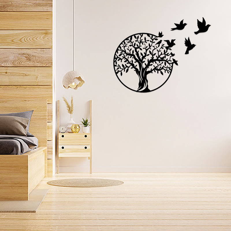 Buddha Stones Tree of Life Birds Sign Housewarming Gift Unity Wall Art