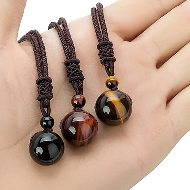 Buddha Stones Tibetan Tiger's Eye Protection Necklace