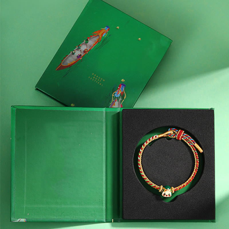 Buddha Stones Cute Zongzi Pattern Luck Colorful Handcrafted Eight Thread Peace Knot Bracelet