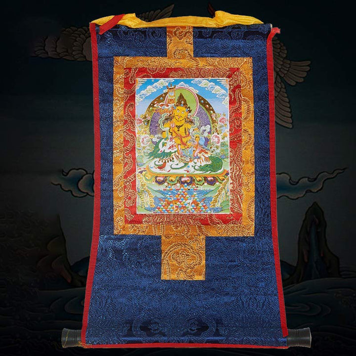 Tibetan Framed Thangka Blessing Protection Decoration