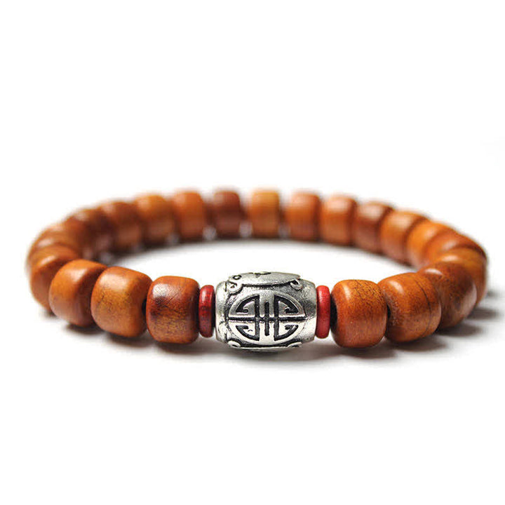 Buddha Stones Tibetan Yak Bone Om Mani Padme Hum Strength Bracelet