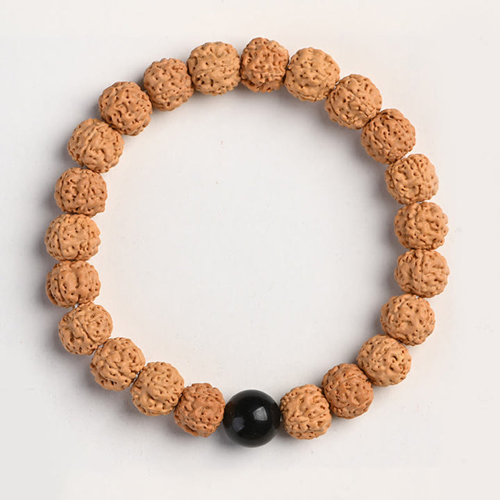 Buddha Stones Tibet Rudraksha Bodhi Seed Wealth Auspiciousness Bracelet