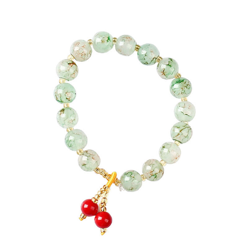 Buddha Stones Liuli Glass Bead Blessing Harmony Bracelet