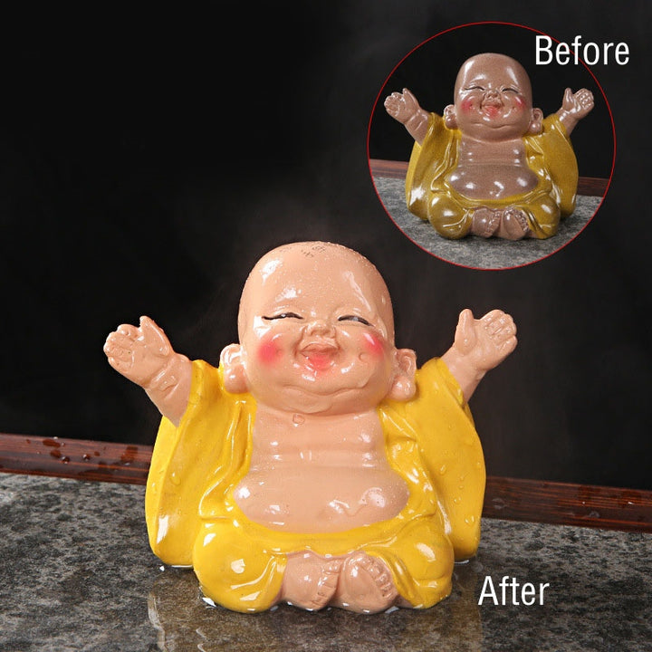 Buddha Stones Color Changing Laughing Buddha Resin Tea Pet Wealth Home Figurine Decoration