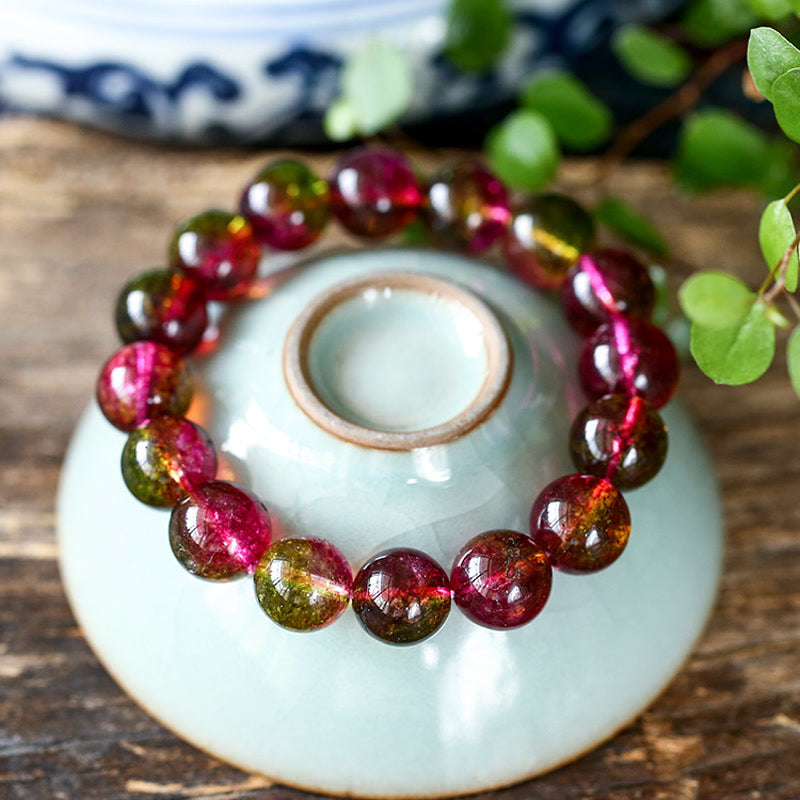 Buddha Stones Natural Tourmaline Love Wisdom Bracelet