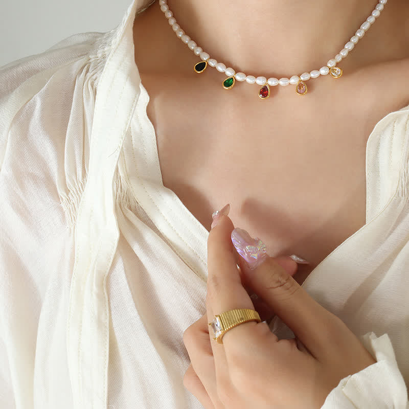 Pearl Crystal Stone Purity Necklace Pendant