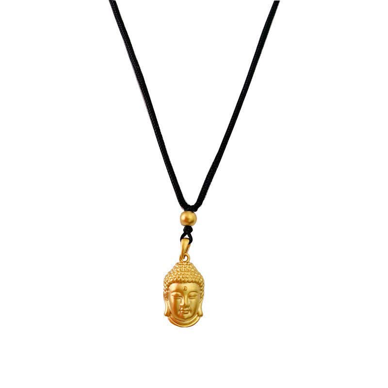 Gold Buddha Copper Wealth Necklace Pendant